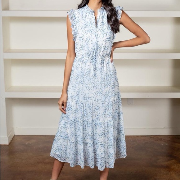 BB Dakota by Steve Madden l Floral Sleeveless Printed Chiffon Dress - Picture 4 of 4